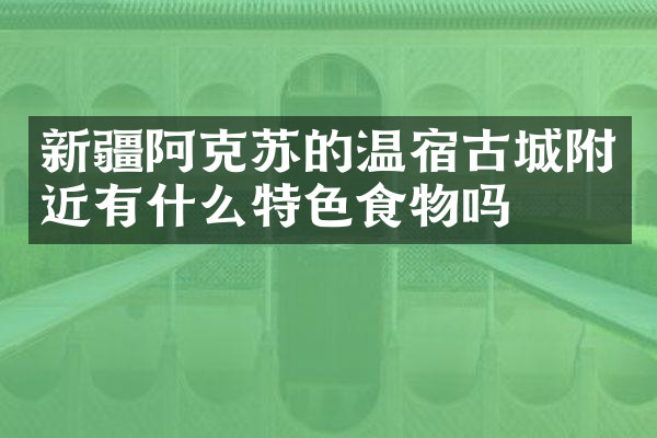 新疆阿克苏的温宿古城附近有什么特色食物吗