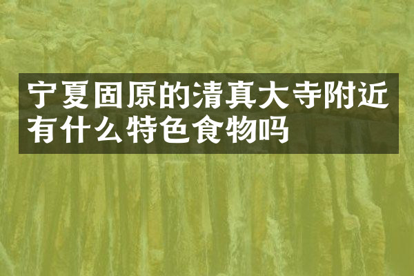 宁夏固原的清真大寺附近有什么特色食物吗