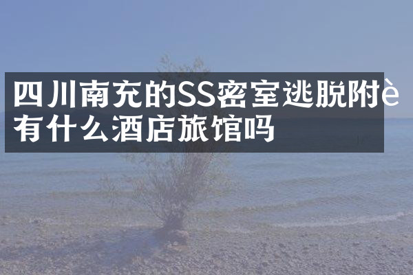 四川南充的SS密室逃脱附近有什么酒店旅馆吗