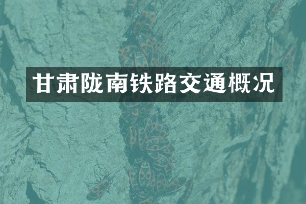 甘肃陇南铁路交通概况