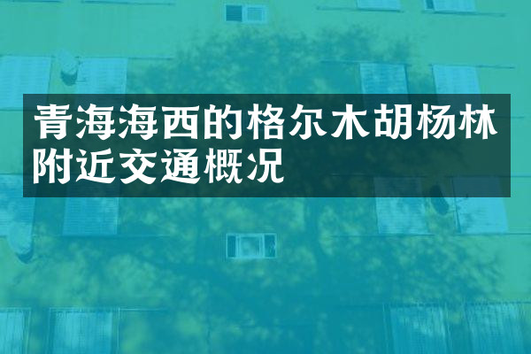 青海海西的格尔木胡杨林附近交通概况