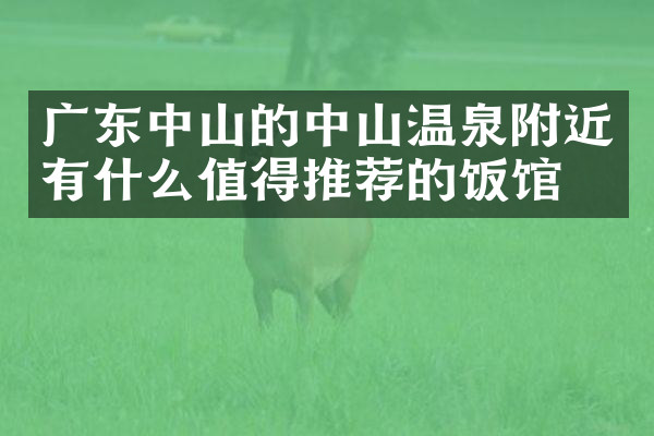 广东中山的中山温泉附近有什么值得推荐的饭馆吗