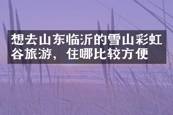 想去山东临沂的雪山彩虹谷旅游，住哪比较方便