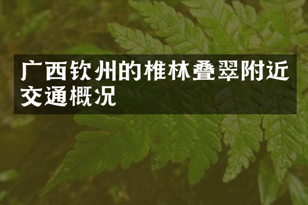 广西钦州的椎林叠翠附近交通概况