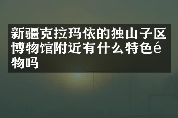 新疆克拉玛依的独山子区博物馆附近有什么特色食物吗