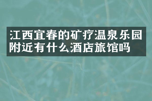 江西宜春的矿疗温泉乐园附近有什么酒店旅馆吗