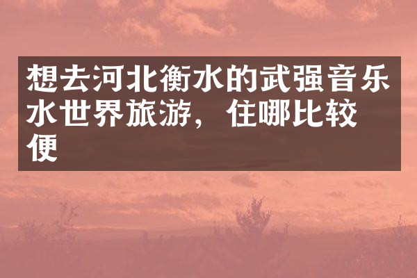 想去河北衡水的武强音乐水世界旅游，住哪比较方便