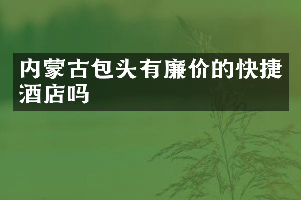 内蒙古包头有廉价的快捷酒店吗