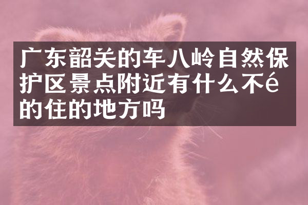 广东韶关的车八岭自然保护区景点附近有什么不错的住的地方吗
