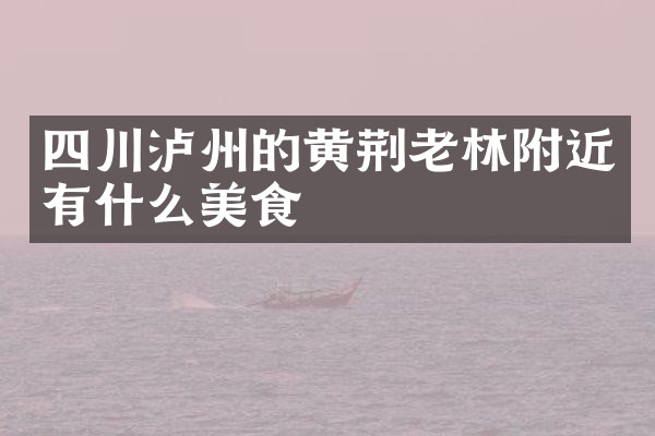 四川泸州的黄荆老林附近有什么美食