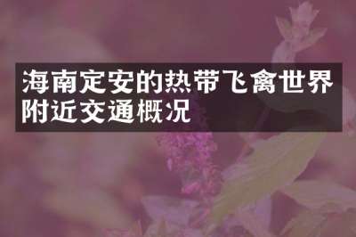 海南定安的热带飞禽世界附近交通概况