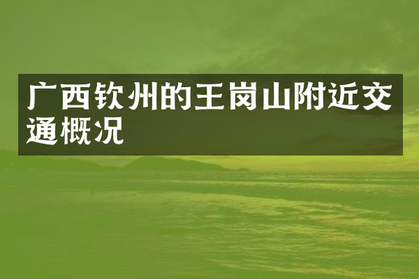 广西钦州的王岗山附近交通概况