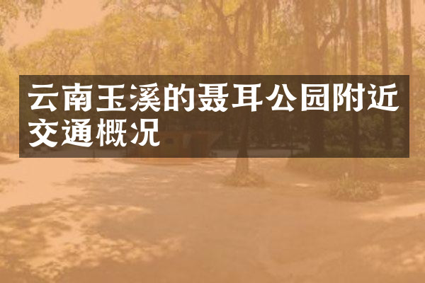 云南玉溪的聂耳公园附近交通概况