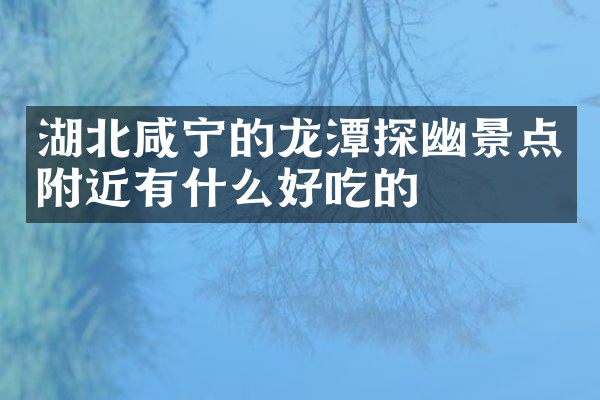 湖北咸宁的龙潭探幽景点附近有什么好吃的