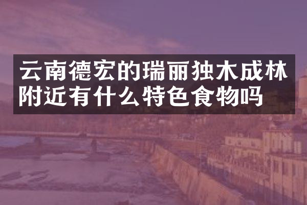 云南德宏的瑞丽独木成林附近有什么特色食物吗