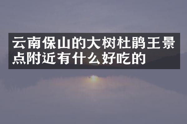 云南保山的大树杜鹃王景点附近有什么好吃的