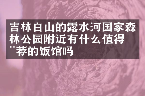 吉林白山的露水河国家森林公园附近有什么值得推荐的饭馆吗
