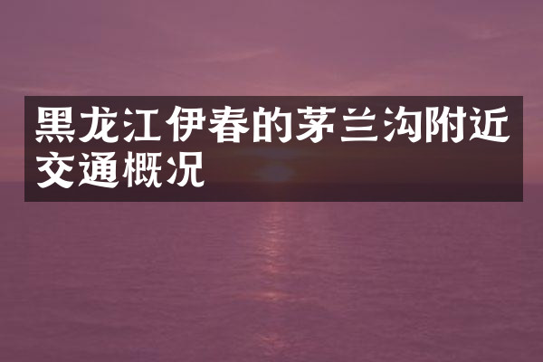 黑龙江伊春的茅兰沟附近交通概况
