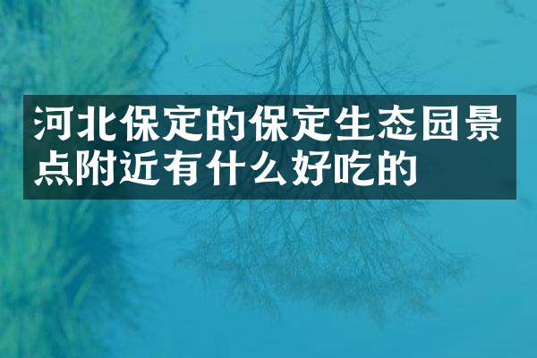 河北保定的保定生态园景点附近有什么好吃的