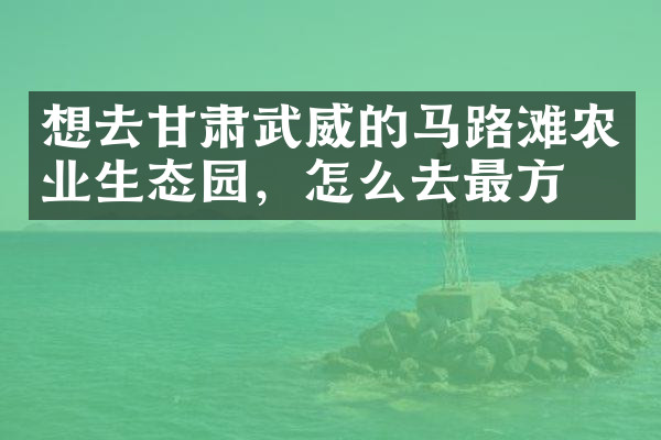 想去甘肃武威的马路滩农业生态园，怎么去最方便