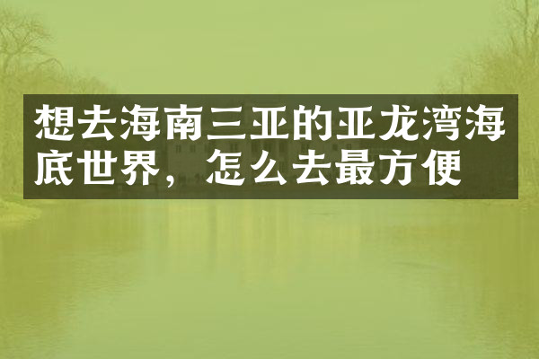 想去海南三亚的亚龙湾海底世界，怎么去最方便