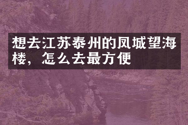 想去江苏泰州的凤城望海楼，怎么去最方便