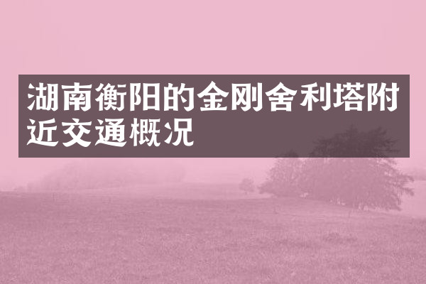 湖南衡阳的金刚舍利塔附近交通概况