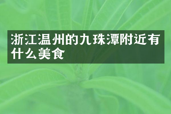浙江温州的九珠潭附近有什么美食