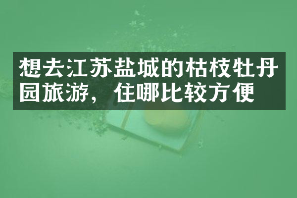 想去江苏盐城的枯枝牡丹园旅游，住哪比较方便