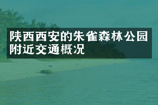 陕西西安的朱雀森林公园附近交通概况