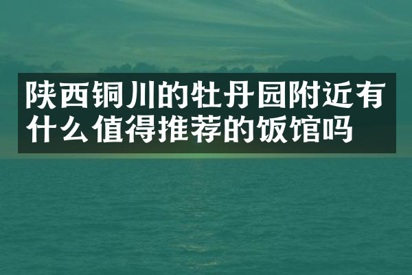 陕西铜川的牡丹园附近有什么值得推荐的饭馆吗
