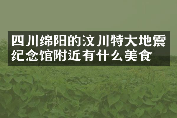四川绵阳的汶川特大地震纪念馆附近有什么美食