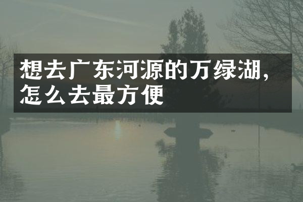 想去广东河源的万绿湖，怎么去最方便