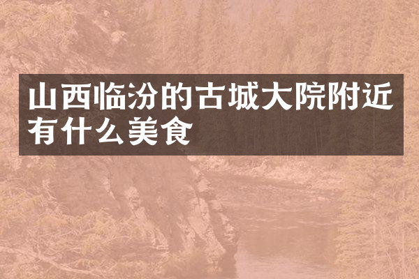 山西临汾的古城大院附近有什么美食