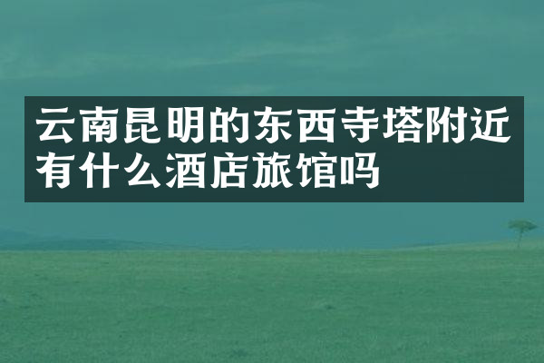 云南昆明的东西寺塔附近有什么酒店旅馆吗