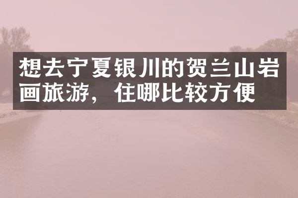 想去宁夏银川的贺兰山岩画旅游，住哪比较方便
