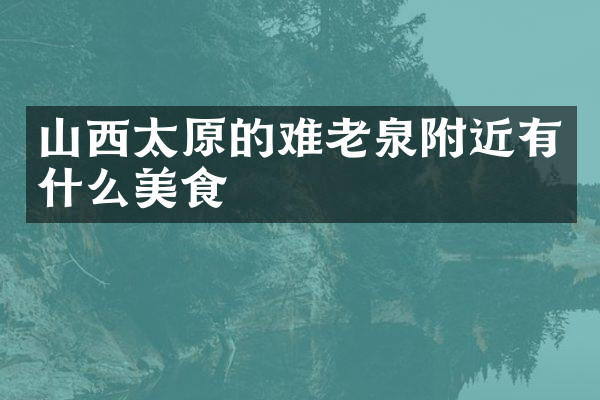 山西太原的难老泉附近有什么美食