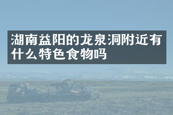 湖南益阳的龙泉洞附近有什么特色食物吗