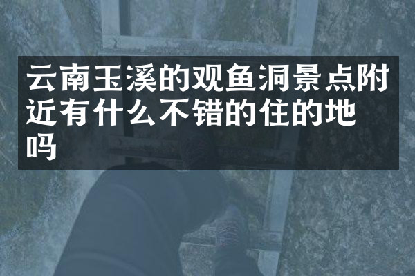 云南玉溪的观鱼洞景点附近有什么不错的住的地方吗
