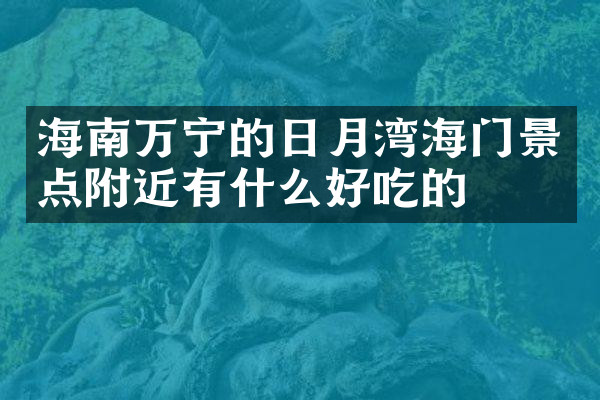海南万宁的日月湾海门景点附近有什么好吃的