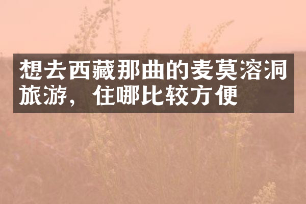 想去西藏那曲的麦莫溶洞旅游，住哪比较方便