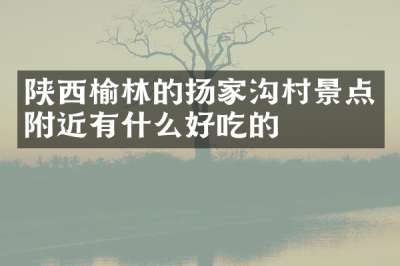 陕西榆林的扬家沟村景点附近有什么好吃的