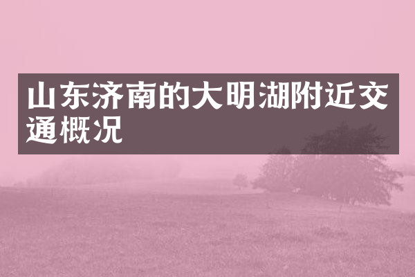 山东济南的大明湖附近交通概况