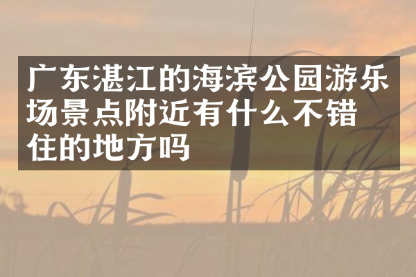 广东湛江的海滨公园游乐场景点附近有什么不错的住的地方吗