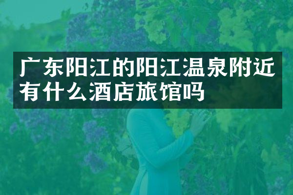 广东阳江的阳江温泉附近有什么酒店旅馆吗
