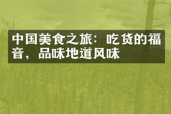 中国美食之旅：吃货的福音，品味地道风味