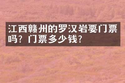 江西赣州的罗汉岩要门票吗？门票多少钱？