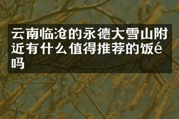 云南临沧的永德大雪山附近有什么值得推荐的饭馆吗