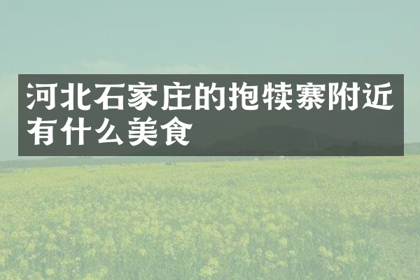 河北石家庄的抱犊寨附近有什么美食