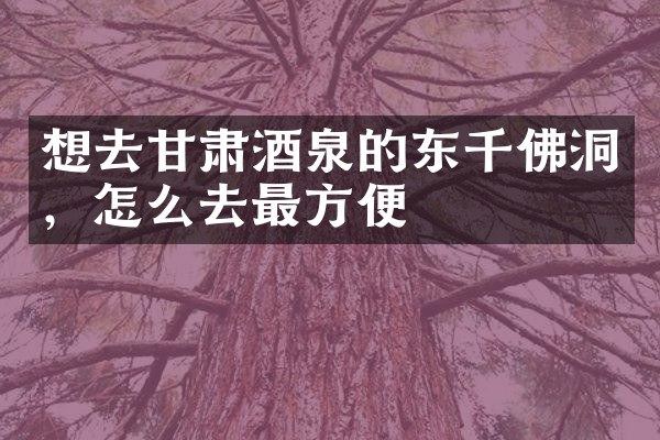 想去甘肃酒泉的东千佛洞，怎么去最方便